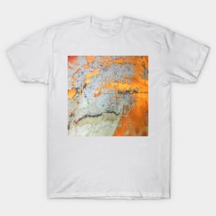 abstract industrial grunge grey and yellow rusted metal T-Shirt